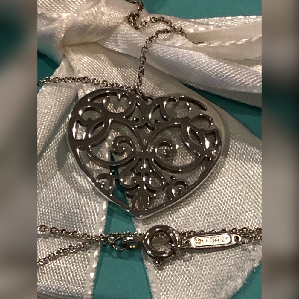 Tiffany Sterling Silver Enchant Large Heart 20” Chain